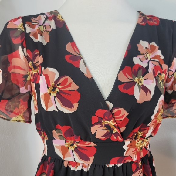 MADEWELL TULIP-SLEEVE IN FRENCH ROSE FAUX-WRAP MINI DRESS SIZE 2 - Picture 10 of 16